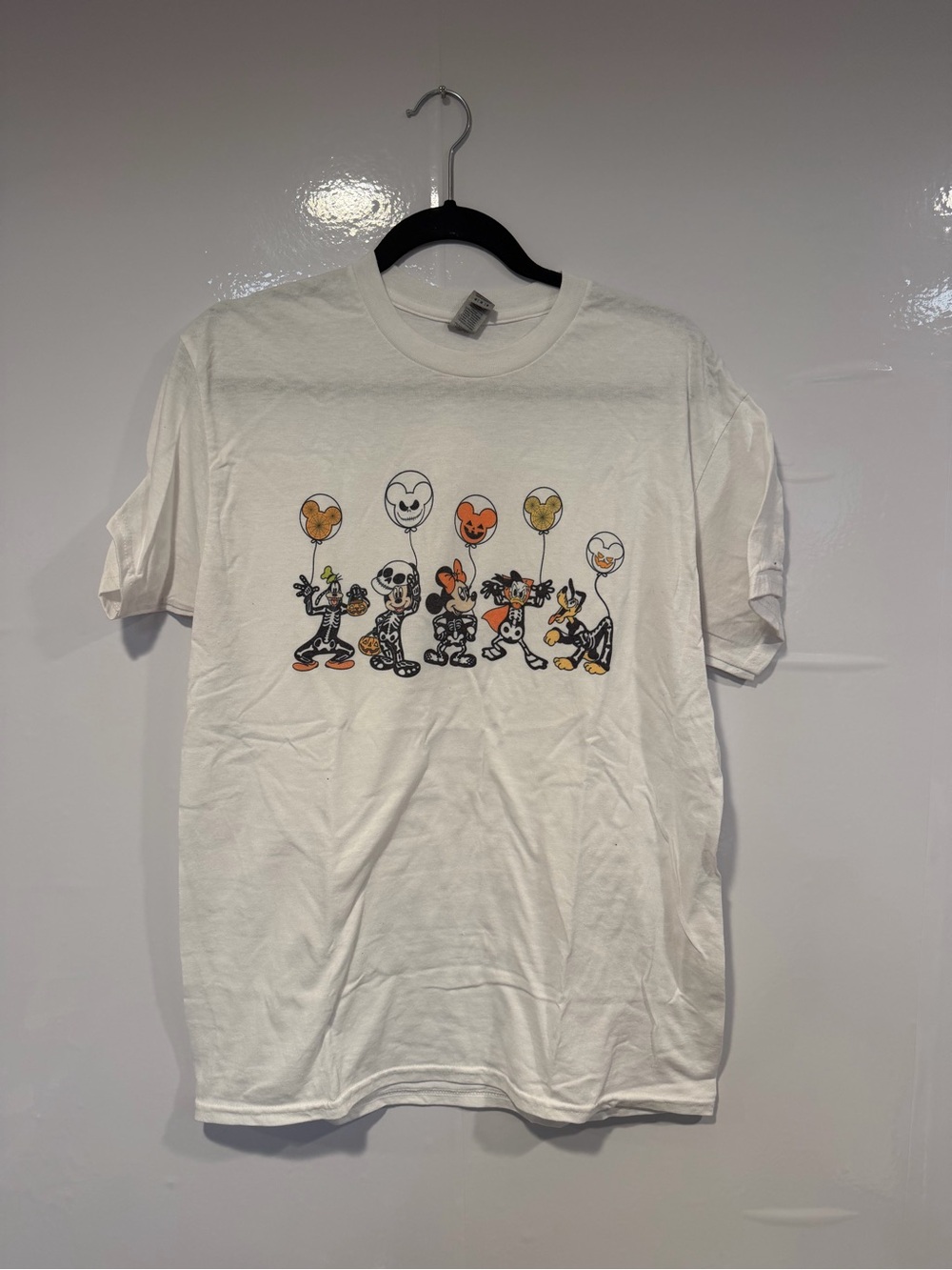 White Disney Mickey’s Not So Scary Halloween Character Graphic T-Shirt - White